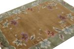 Rug & Kilim’s Chinese Art Deco Rug in Gold with Floral | Area Rug in Rugs by Rug and Kilim
