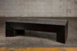 Brutal Black Oak Rectangular Coffee Table | Tables by Aeterna Furniture