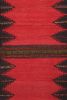 Vintage Afghan Kilim in Red with Geometric Patterns | Area Rug in Rugs by Rug and Kilim. Item made of wool
