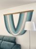 Fiber Art Ocean-Maree Aqua -Natural wall decoratiion | Macrame Wall Hanging in Wall Hangings by Olivia Fiber Art. Item made of wood & wool compatible with boho and contemporary style