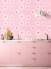 Star Hen | Pretty N' Pink | Wallpaper in Wall Treatments by Weirdoh Birds. Item composed of synthetic