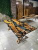 Epoxy Dining Table - Wood Modern Table | Tables by TigerWoodAtelier. Item composed of walnut and aluminum in eclectic & maximalism or art deco style