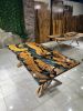 Epoxy Dining Table - Wood Modern Table | Tables by TigerWoodAtelier. Item composed of walnut and aluminum in eclectic & maximalism or art deco style