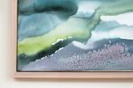 Mountainscape No. 6 : Original Watercolor Painting on Canvas | Paintings by Elizabeth Becker. Item made of canvas works with minimalism & contemporary style