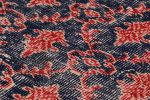 Vintage Zeki Müren Rug in Navy Blue with Red Geometric | Area Rug in Rugs by Rug and Kilim