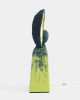 Eclectic Green Wool Floor Lamp - IC 15 by Studio Josha | Lamps by Studio Josha. Item made of wood with wool works with contemporary & eclectic & maximalism style
