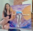 Trust in the unknown | Oil And Acrylic Painting in Paintings by Elena Parau. Item composed of canvas compatible with contemporary and country & farmhouse style