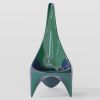 "Nyx" lounge chair in liquid green lacquered fiberglas | Chairs by Carcino Design. Item compatible with contemporary and eclectic & maximalism style
