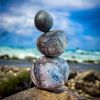 Horsehair Raku Cairn | Elemental Balance: Veins on Fire | Sculptures by Elena Miller. Item composed of ceramic in contemporary or modern style
