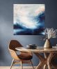 Won't you take my hand and stand still? - blue abstract | Oil And Acrylic Painting in Paintings by Jennifer Baker Fine Art. Item composed of canvas in contemporary or coastal style