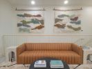 Diptych Woven Wall Art | Tapestry in Wall Hangings by MossHound Designs | Palm Folly Hard Seltzer in Santa Rosa Beach. Item composed of cotton & leather compatible with mid century modern and contemporary style