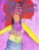 Carnival Queen - Original Watercolor | Watercolor Painting in Paintings by Rita Winkler - My Art, My Shop -by Rita ... Where Every Stroke Speaks of Joy and Inclusion. Item made of paper works with contemporary & modern style