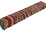 Vintage Moroccan Runner with Polychromatic Chevron Patterns | Area Rug in Rugs by Rug and Kilim
