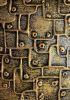 Industrial Chic: Vintage Gold (SOLD) | Oil And Acrylic Painting in Paintings by Alessia Lu. Item composed of canvas in minimalism or contemporary style