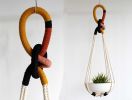 Chunky Macrame Plant Hanger, XXL Plant Holder | Plants & Landscape by Freefille. Item made of cotton works with contemporary & modern style