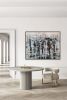 WINTER WALK Three | Oil And Acrylic Painting in Paintings by Chin H Shin. Item composed of canvas compatible with minimalism and contemporary style