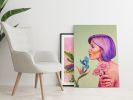 Galene "The seeker of tranquility" "Goddess and Nymphs Coll | Oil And Acrylic Painting in Paintings by Maya Corona. Item made of canvas & synthetic
