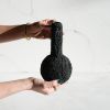 The Chimney Vase in Textured Carbon Black Concrete | Vases & Vessels by Carolyn Powers Designs. Item composed of concrete and glass in minimalism or contemporary style