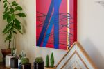 Sunbathe Red II | Oil And Acrylic Painting in Paintings by Atelier Stumpo. Item composed of canvas and synthetic