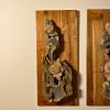 Chinoiserie Wall Art – Antique Chinese Polychrome Carved Pan | Wall Sculpture in Wall Hangings by Loom&Drift. Item composed of wood in mid century modern or art deco style
