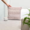 Mauve Pillow Cover | 3 Rows of Wine Hued Dots | Cushion in Pillows by SewLaCo. Item composed of cotton