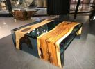 Waterfall Epoxy Resin Coffee Table, Custom Coffee Table | Tables by Tinella Collection. Item made of walnut with synthetic works with minimalism & contemporary style
