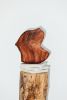 Shruti Sculpture in Florida Mahogany Wood | Sculptures by Pooja Pawaskar