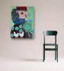 EMO FLORIST - original modern portrait painting | Oil And Acrylic Painting in Paintings by Marinela Puscasu. Item made of canvas works with contemporary style