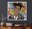 Jean Michel Basquiat, Acrylic on canvas, 48"x48" x 1.5" | Oil And Acrylic Painting in Paintings by Michelle Vella Art. Item made of canvas
