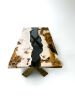 Glass River Dining Room Table - Custom Natural Wood Table | Dining Table in Tables by Tinella Collection. Item made of wood with glass works with contemporary & art deco style