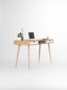 HEIM - Modern oak desk with white drawers and storage, | Tables by Mo Woodwork | Stalowa Wola in Stalowa Wola. Item composed of oak wood compatible with minimalism and mid century modern style