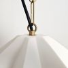 Origami Bloom 18" | Sculptural Ceramic Pendant Light | Pendants by Naaya Studio. Item made of brass with stoneware works with minimalism & mid century modern style