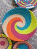 Set of 5 Woven Basket Wall Decor | Decorative Plate in Decorative Objects by Sarmal Design. Item made of cotton with synthetic works with boho & contemporary style