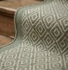 Handwoven Woolen Green Runner Rug | Rugs by Evergreen Carpets. Item composed of wool in boho or minimalism style