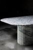 NAS Italian Arabescato Marble Dining Table | Tables by Aeterna Furniture. Item composed of marble