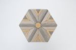 Antique Gray & Sand Yellow Large Diamond Mosaic Tile | Tiles by Mosaics & Company LLC (mosaics.co). Item made of stone works with boho & mid century modern style