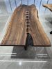 Live Edge Ancient Walnut Custom Dining Table | Tables by Tinella Wood. Item composed of walnut and synthetic in contemporary or country & farmhouse style