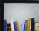 Le bleu des pages | Oil And Acrylic Painting in Paintings by Sophie DUMONT.. Item made of wood with canvas works with minimalism & contemporary style