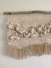 Statement Woven Wall Hanging "In Loving Memory" | Wall Sculpture in Wall Hangings by Rebecca Whitaker Art. Item made of wood with cotton works with boho & japandi style