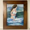 Wait For It | Oil And Acrylic Painting in Paintings by Julia Lawing Fine Art | Goodyear Cottage in Jekyll Island. Item composed of canvas & synthetic compatible with coastal style