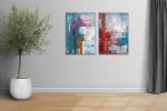Vibrant Tranquility | Oil And Acrylic Painting in Paintings by Shirly Maimom Art. Item composed of canvas compatible with contemporary and art deco style