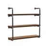 Industrial Hanging Pipe Shelf | Shelving in Storage by Fargo Woodworks. Item made of oak wood works with minimalism & contemporary style