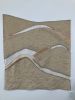 Waves At Rest, woven and stitched canvas fiber work | Tapestry in Wall Hangings by Filiz Soyak. Item made of oak wood & canvas compatible with boho and minimalism style