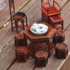 1:10 Scale Heritage Micro-Sculpture Ming Furniture Set I | Ornament in Decorative Objects by Dynasty Artisan. Item composed of wood & metal compatible with contemporary and japandi style