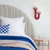 Vibrant Red Duo Lamp | Interwoven wall light & glass shades | Sconces by Light and Fiber. Item composed of steel and glass in mid century modern or contemporary style