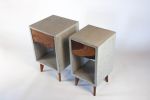 Classic | Nightstand in Storage by Curly Woods. Item made of oak wood with concrete works with mid century modern style