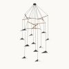 Emily V12 Pendant Light – White Semi-Matte | Chandeliers by MOSS Objects. Item made of oak wood with steel works with contemporary & modern style