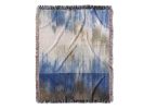 Skies - Jacquard Woven Throw Blanket | Linens & Bedding by Jessie Bloom Studio. Item made of cotton compatible with boho and minimalism style