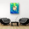 "Aqua Essence" | Paintings by Marina Saba Fine Art. Item composed of canvas compatible with contemporary and coastal style