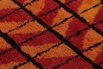 Vintage Moroccan Runner with Gold and Pink Geometric Pattern | Area Rug in Rugs by Rug and Kilim